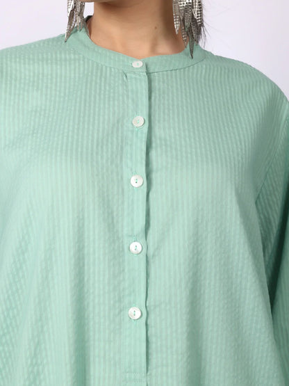Elegant Seersucker Cotton Co-Ord Set