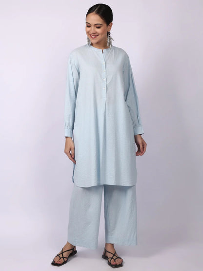 Elegant Seersucker Cotton Co-Ord Set