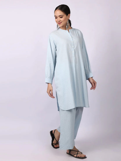 Elegant Seersucker Cotton Co-Ord Set
