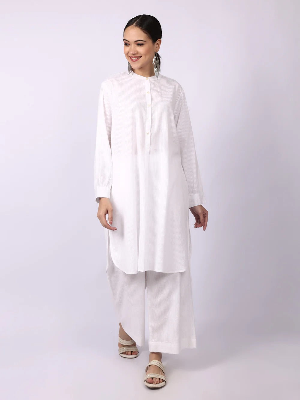 Elegant Seersucker Cotton Co-Ord Set