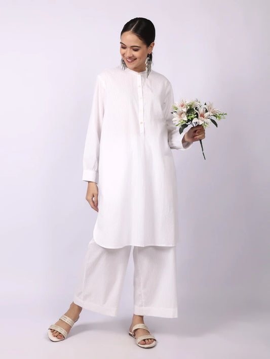 Elegant Seersucker Cotton Co-Ord Set