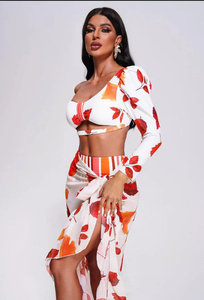 Curve-Flattering Retro Stripe Swimsuit  Bikini - High Waisted Set