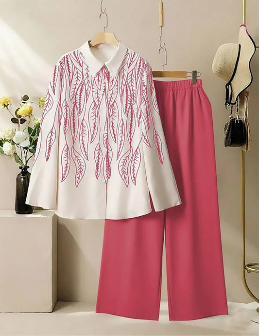 Leaf Pattern Co-Ord Set