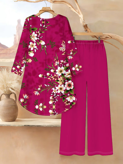 Floral Elegance Long Sleeve Co-Ord Set
