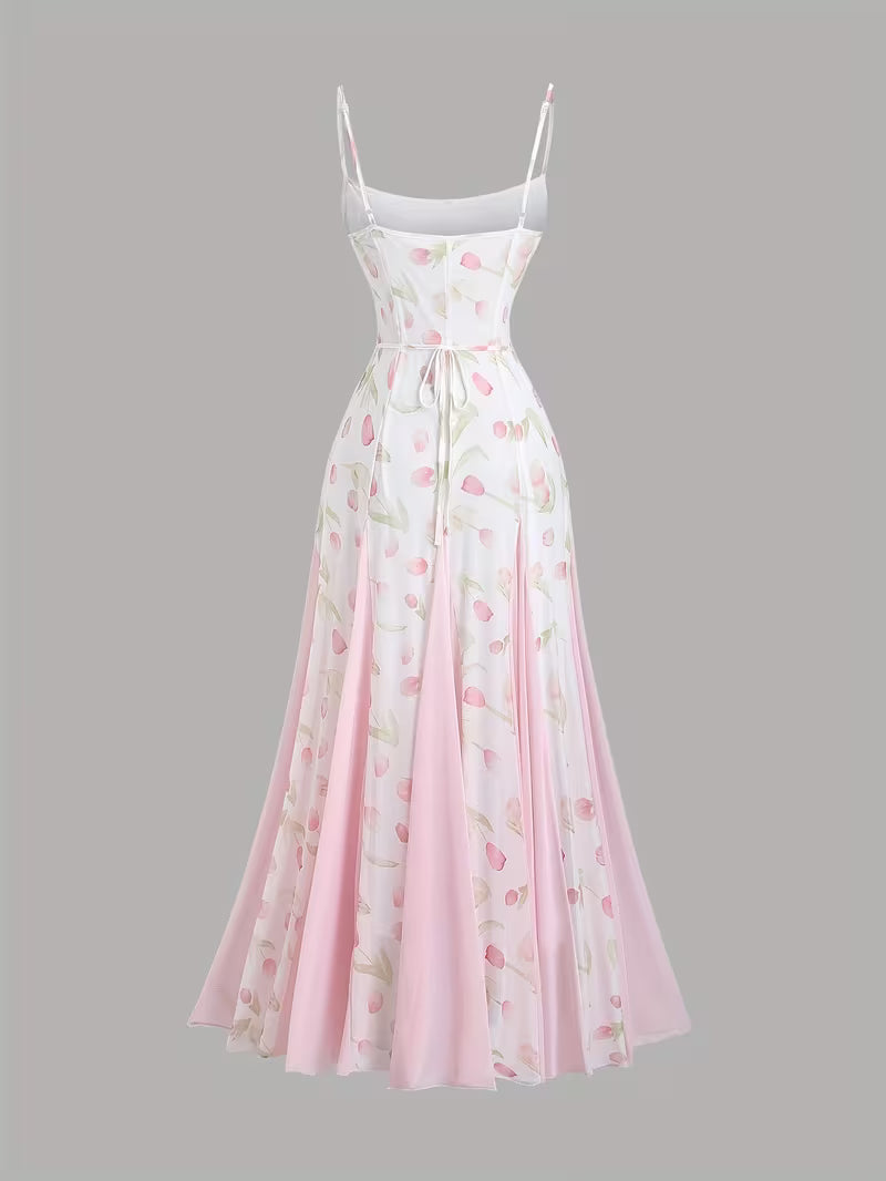 Midnight Bloom 2-Piece Midi Dress Set