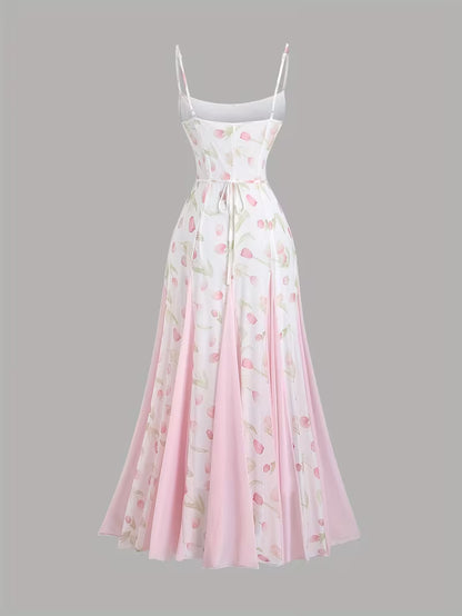Midnight Bloom 2-Piece Midi Dress Set