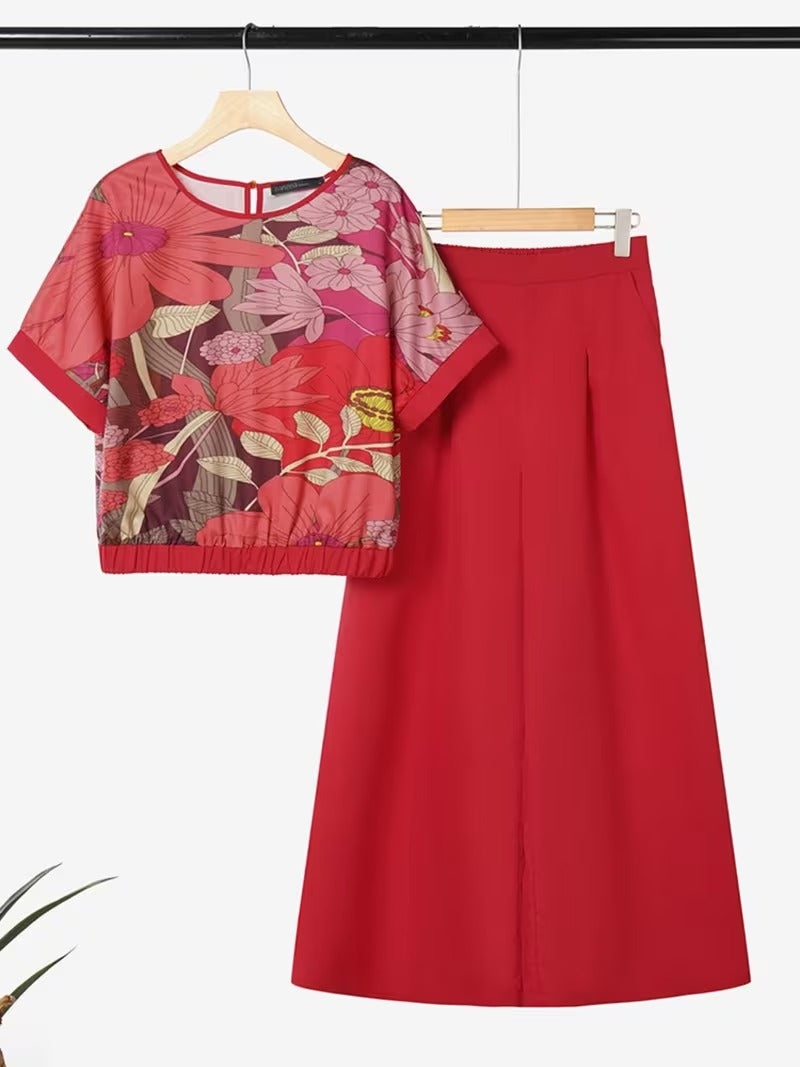 Stylish Plus Size Two-Piece Co-Ord Set