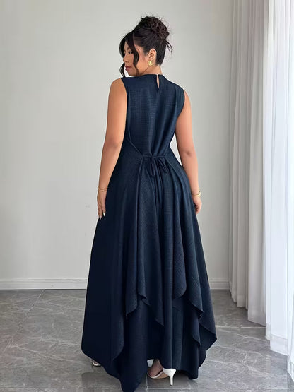 Elegant Tie-Belt A-Line Dress💖