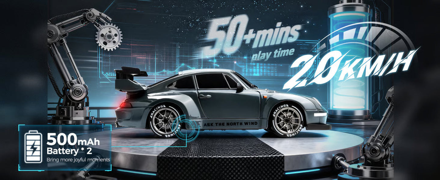 1:24 Scale 4WD RC Drift Car – 2.4GHz High-Speed 20KM/H Racing Car with LED Lights