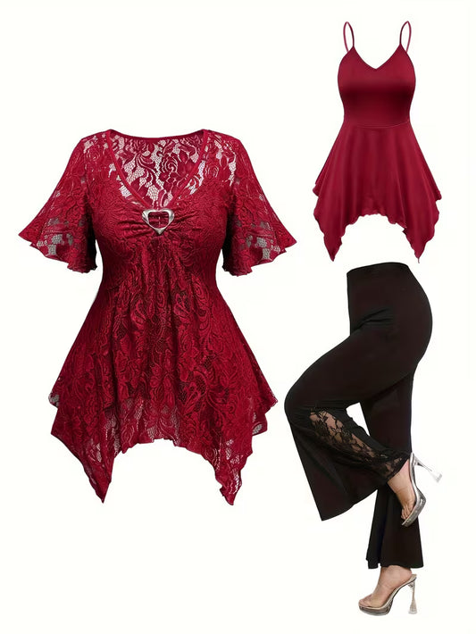 Women’s Lace Tunic & Pants Set