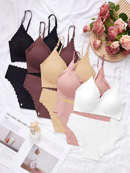 Pack of 5 Women's Bra & Panty Set – Soft Comfortable Everyday Lingerie Combo