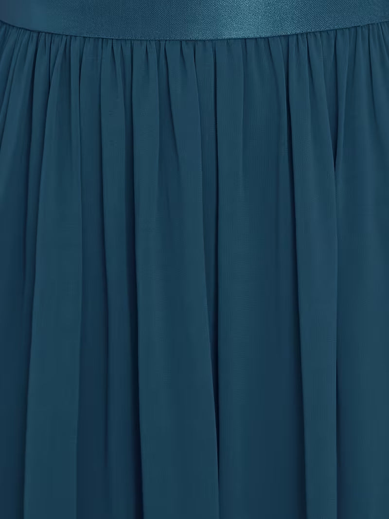 Women's Lace Round Neck Maxi Dress | Formal Party Wear