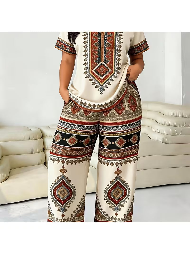 Women’s Striped Relaxed-Fit Co-Ord Set