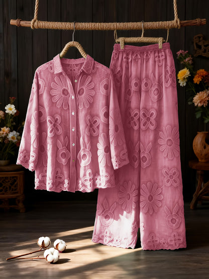 Women’s Floral Printed Shirt Pant Set