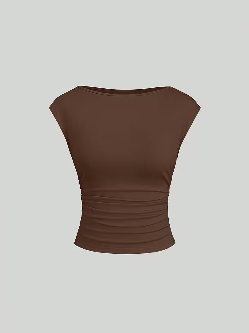 3-Pack of Seamless Stretchable Crop Tops – Soft & Foldable