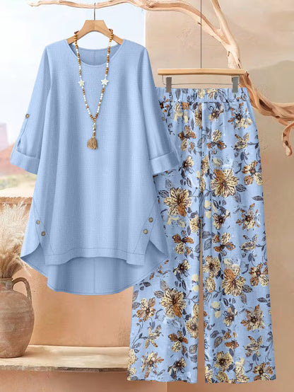 Women’s Relaxed Tunic & Printed Pants Set