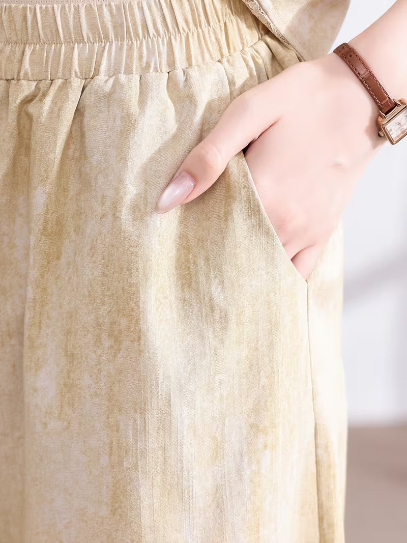 Women's Soft Linen Style Pant Set