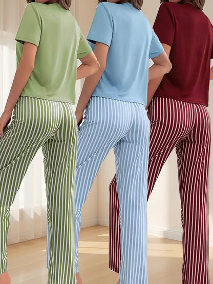 Pack of 3 Women’s Casual T-Shirt & Pant Sets