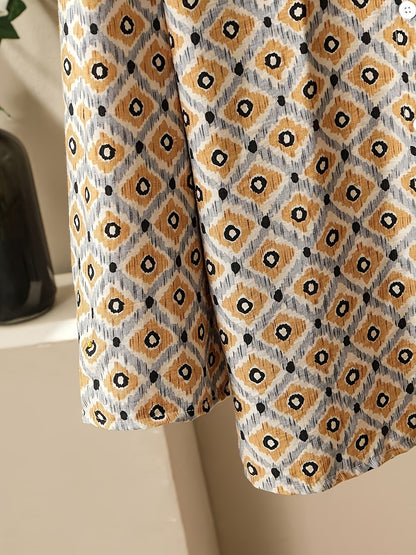 Women’s Solid Button-Down Shirt & Pant Set