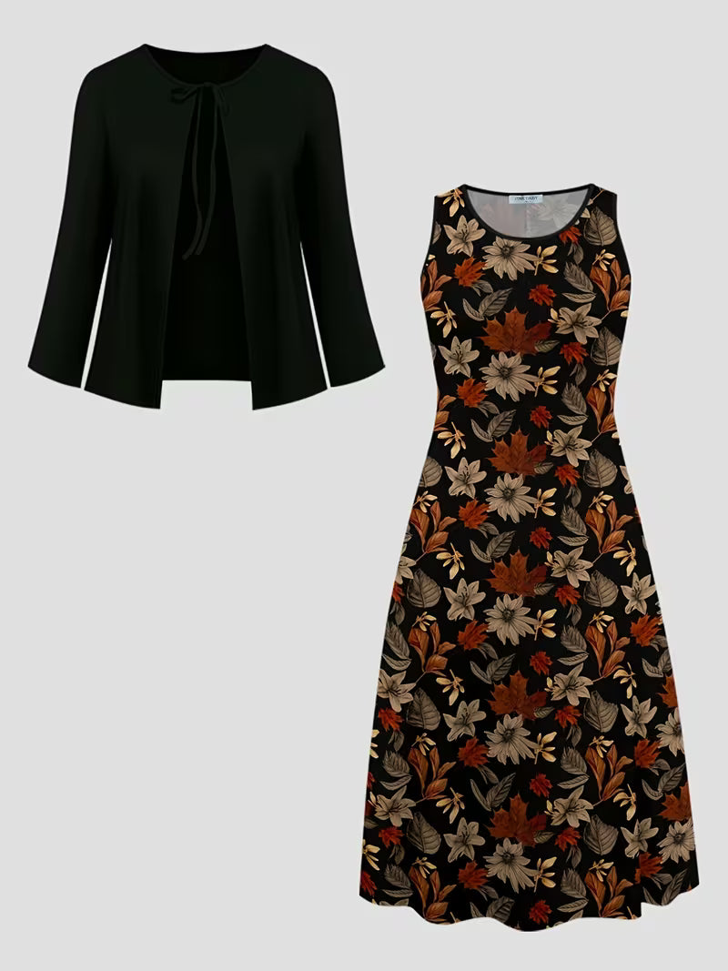Women’s Floral Layered Dress Set
