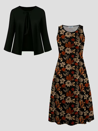 Women’s Floral Layered Dress Set