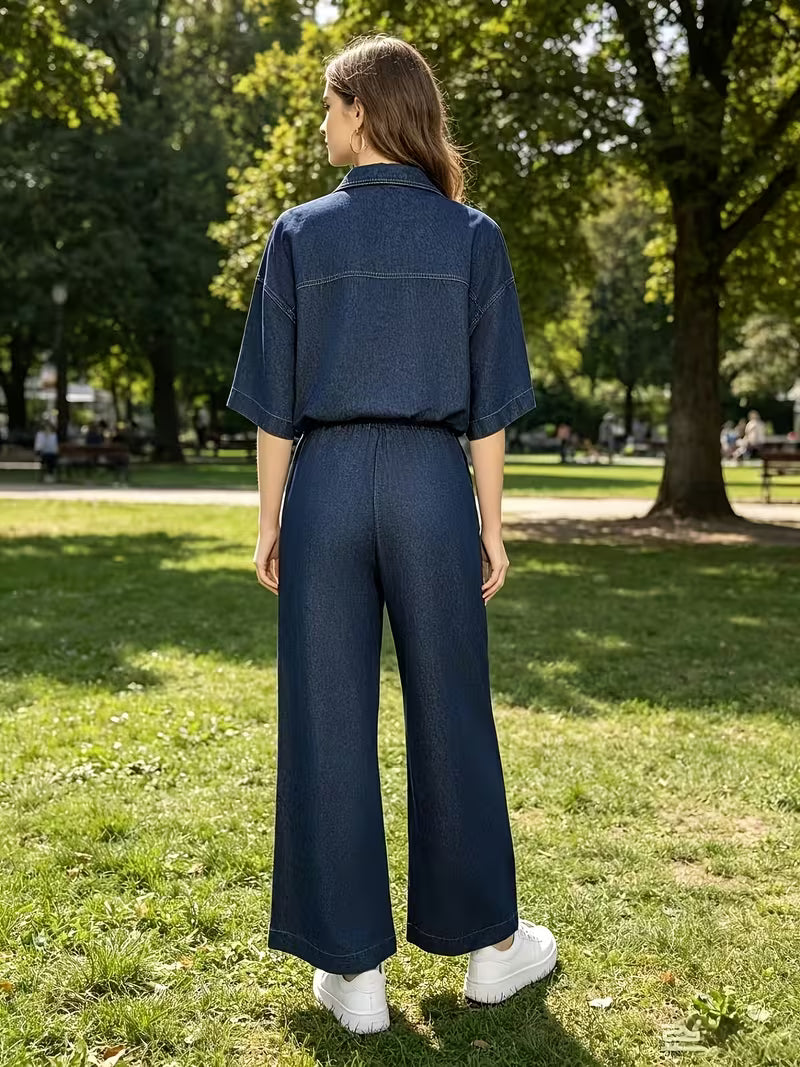 Women's Premium Embroidered Denim Co-Ord Set