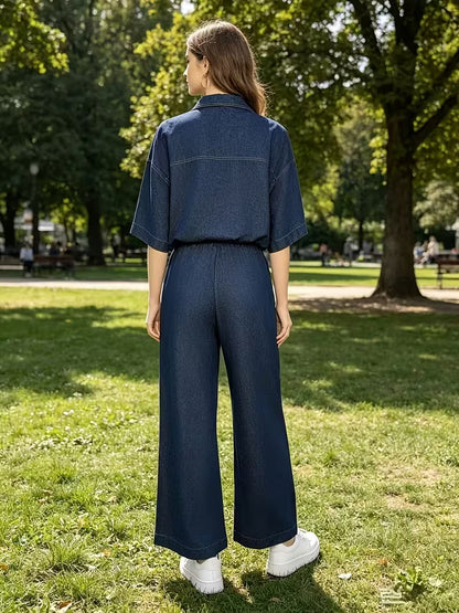 Women's Premium Embroidered Denim Co-Ord Set