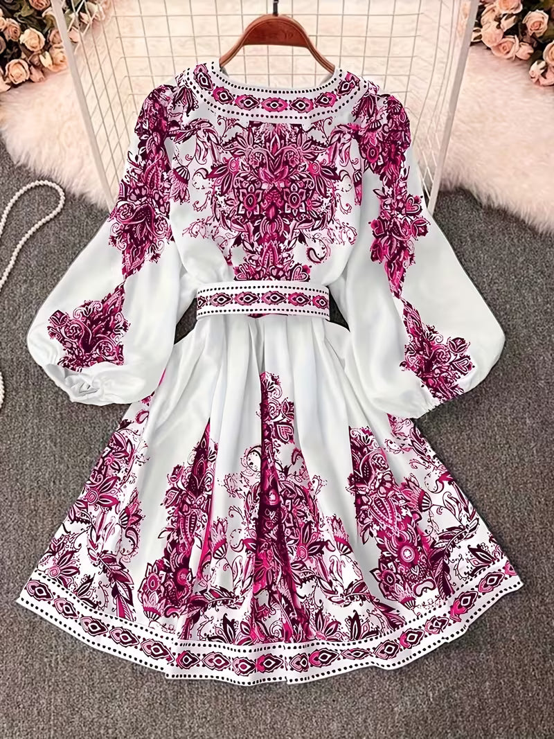 Women’s Floral Printed Flare Dress