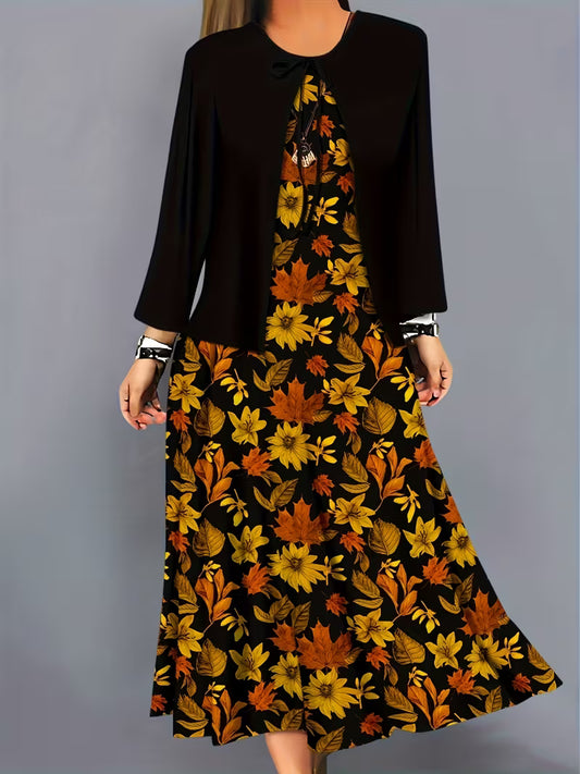 Women’s Floral Layered Dress Set