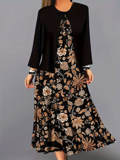 Women’s Floral Layered Dress Set