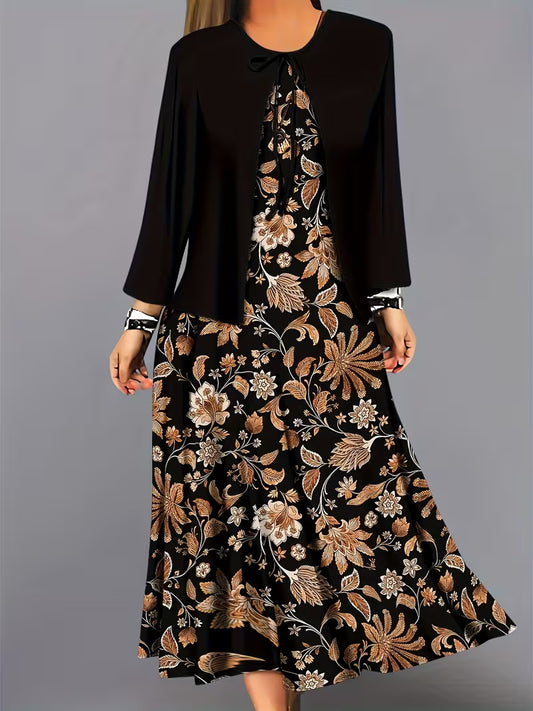Women’s Floral Layered Dress Set