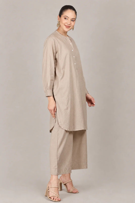 Elegant Seersucker Cotton Co-Ord Set