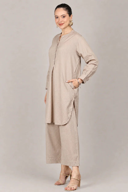 Elegant Seersucker Cotton Co-Ord Set