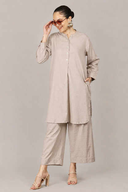 Elegant Seersucker Cotton Co-Ord Set