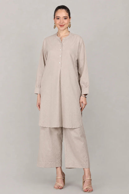 Elegant Seersucker Cotton Co-Ord Set