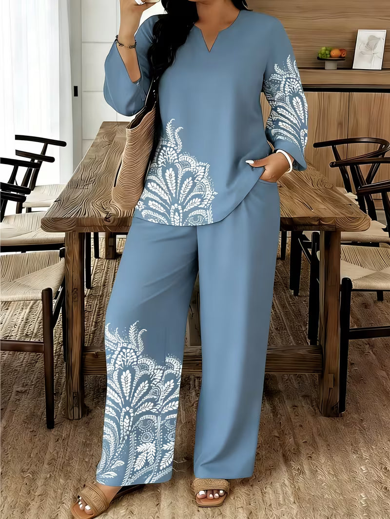 Women's Elegant Printed Lounge Set