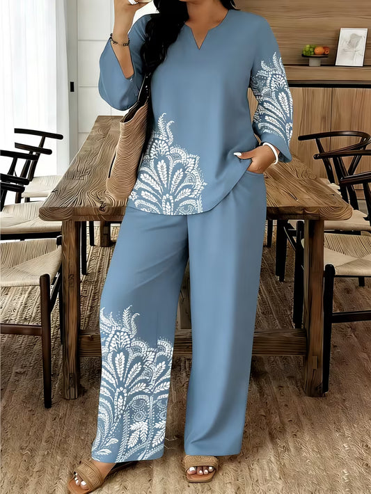 Women's Elegant Printed Lounge Set