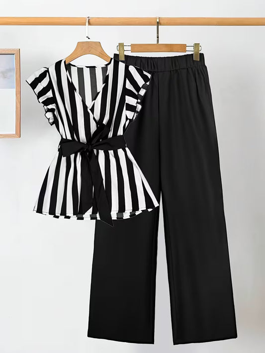 Luxe Scarlet V-Neck Co-Ord