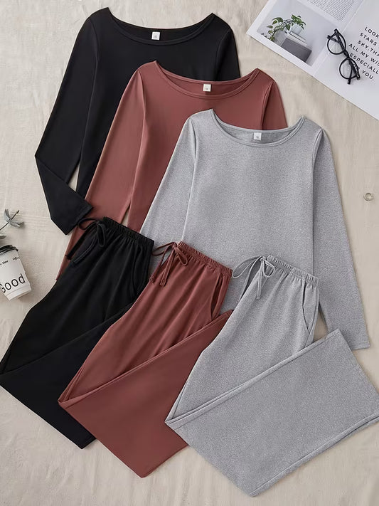 Women's Premium 3-Piece Casual Lounge Set (Pack of 3)