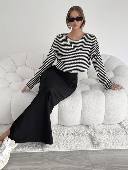 Chic Layered Stripe Dress Set