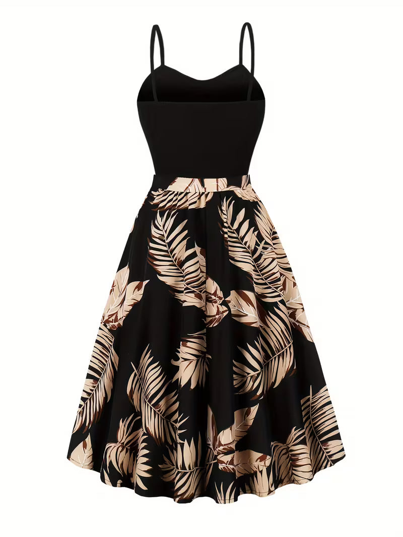 Midnight Bloom 2-Piece Midi Dress Set