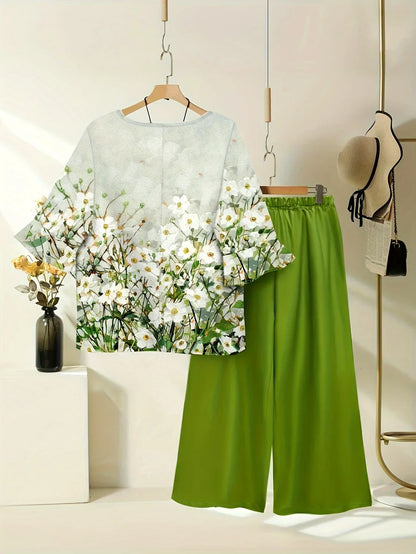 Chill Mode Co-Ord Set Half Sleeve T-shirt & Straight Leg Pant