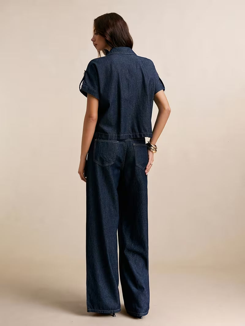 Women's Premium Embroidered Denim Co-Ord Set