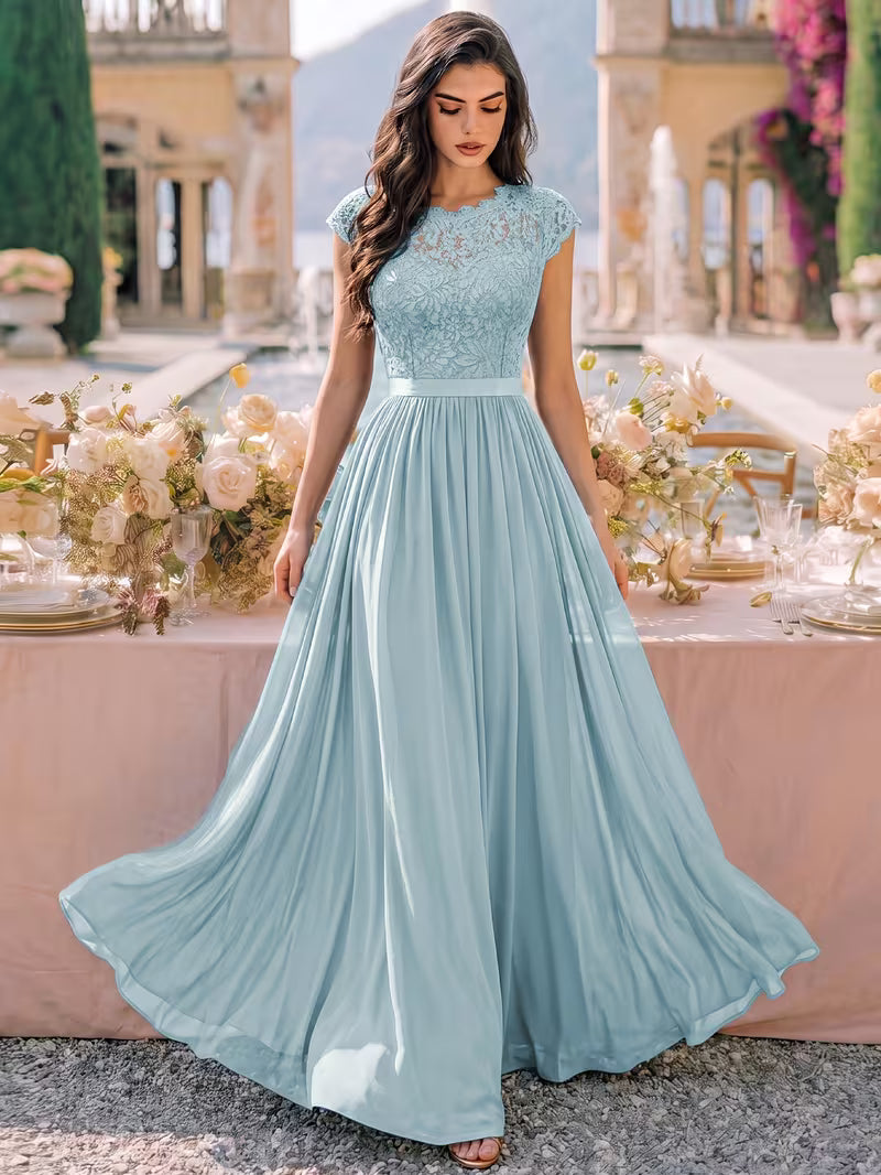 Women's Wedding Event Sequined Evening Gown