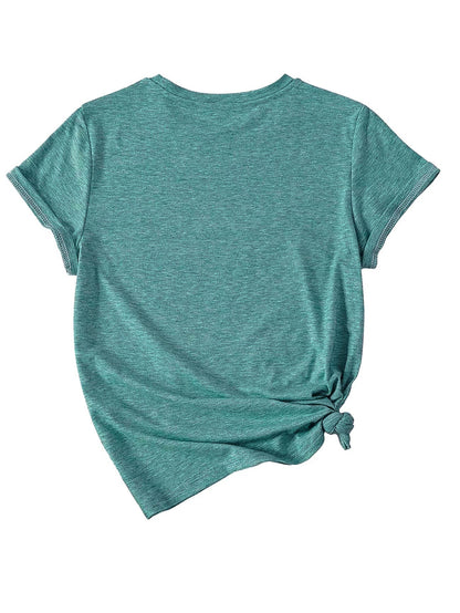 4PCS Women’s Vintage Valentine Print T-Shirts – Short Sleeve Round Neck Casual Tees