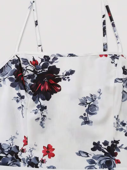 Women's New Summer Fashion Printed 2pcs Dress Set
