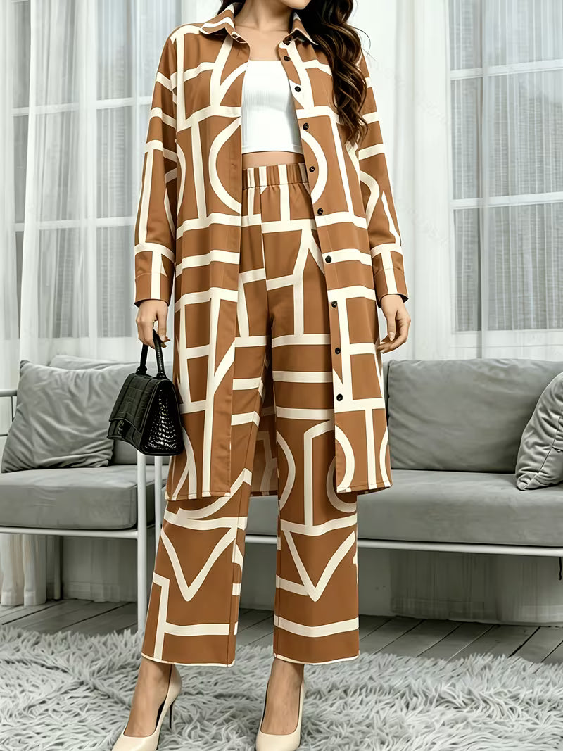 Women’s Stylish 3-Piece Shirt Pant Set