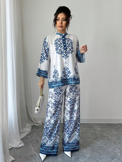 Women's Printed Relaxed Fit Outfit Set