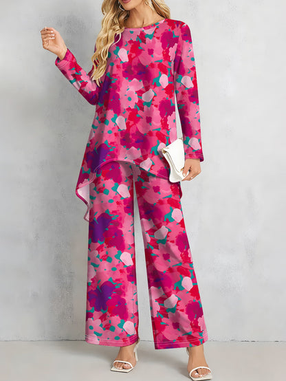 Floral Elegance Long Sleeve Co-Ord Set