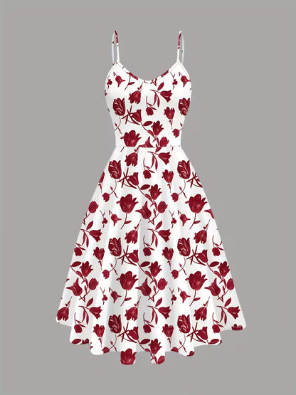 Women's New Summer Fashion Printed 2pcs Dress Set